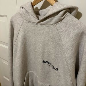 Essentials Hoodie Heather Grey Size SMALL